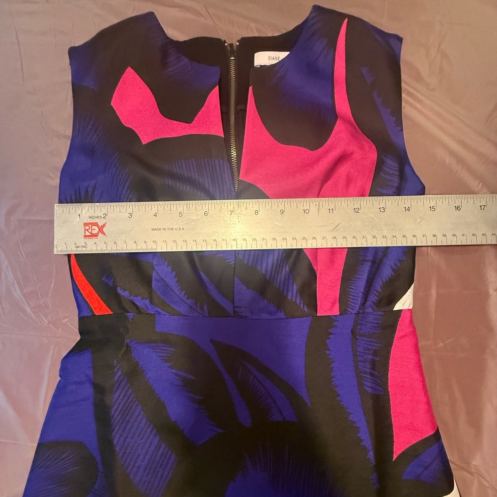 DVF Yvette Silk Blend Sleeveless Floral Black Mini Dress Size 0/XS MSRP $495 - Picture 9 of 10